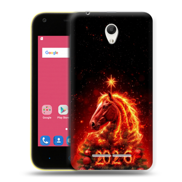 Силиконовый чехол на ZTE Blade L110 с принтом Новый год