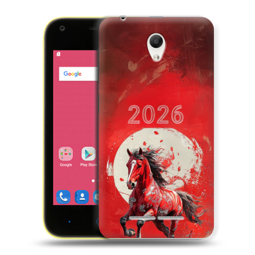 Силиконовый чехол на ZTE Blade L110 с принтом Новый год