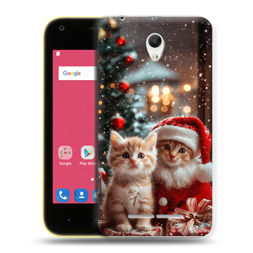 Силиконовый чехол на ZTE Blade L110 с принтом Новый год