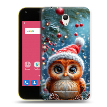 Силиконовый чехол на ZTE Blade L110 с принтом Новый год