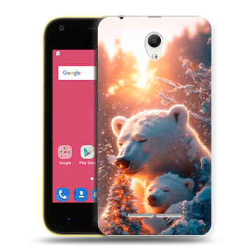 Силиконовый чехол на ZTE Blade L110 с принтом Новый год