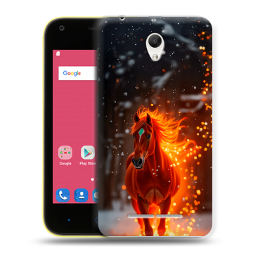 Силиконовый чехол на ZTE Blade L110 с принтом Новый год
