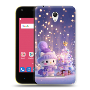 Силиконовый чехол на ZTE Blade L110 с принтом Новый год