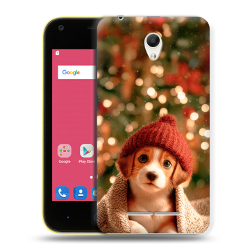 Силиконовый чехол на ZTE Blade L110 с принтом Новый год
