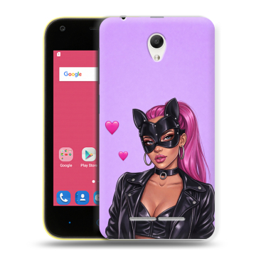 Силиконовый чехол на ZTE Blade L110 с принтом женский