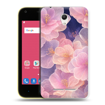 Силиконовый чехол на ZTE Blade L110 с принтом женский
