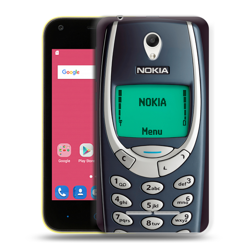 Силиконовый чехол на ZTE Blade L110 с принтом Старый телефон Силиконовый чехол на ZTE Blade L110 с принтом Старый телефон