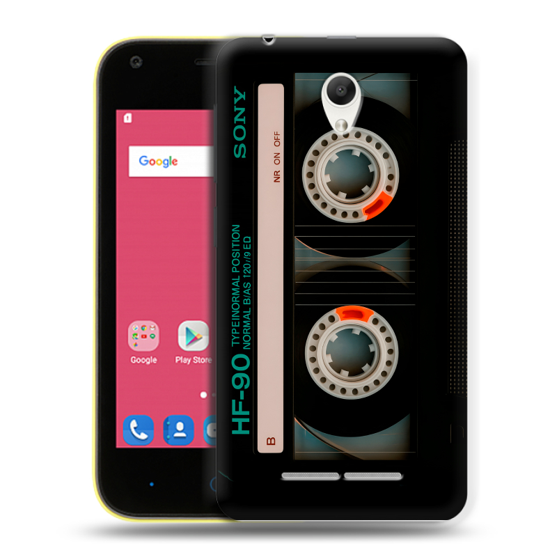 Силиконовый чехол на ZTE Blade L110 с принтом Кассета Силиконовый чехол на ZTE Blade L110 с принтом Кассета