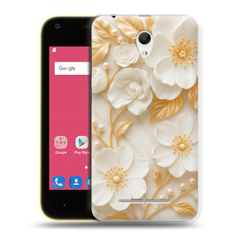 Силиконовый чехол на ZTE Blade L110 с принтом Цветы Силиконовый чехол на ZTE Blade L110 с принтом Цветы
