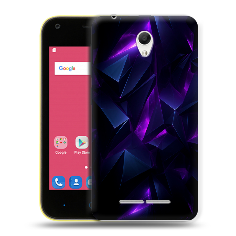 Силиконовый чехол на ZTE Blade L110 с принтом Абстракиция Силиконовый чехол на ZTE Blade L110 с принтом Абстракиция