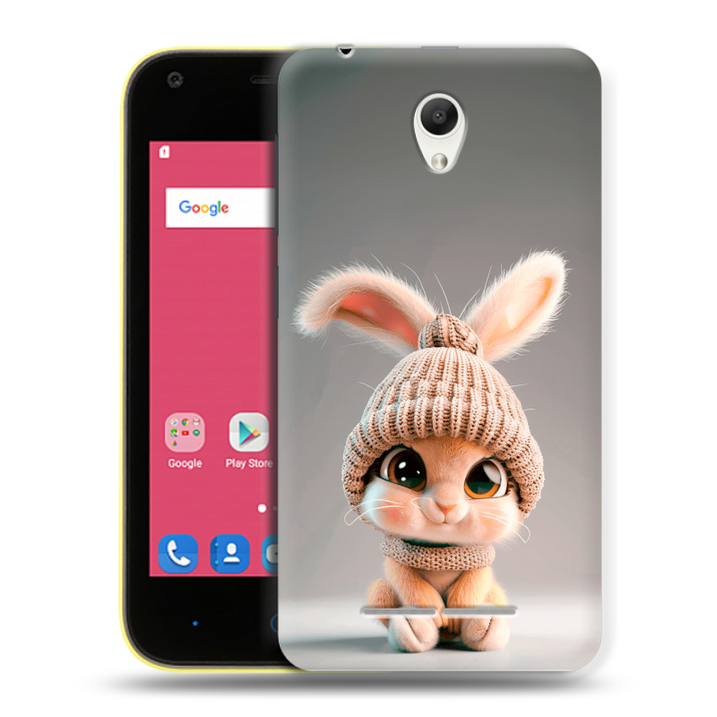 Силиконовый чехол на ZTE Blade L110 с принтом Кролик Силиконовый чехол на ZTE Blade L110 с принтом Кролик