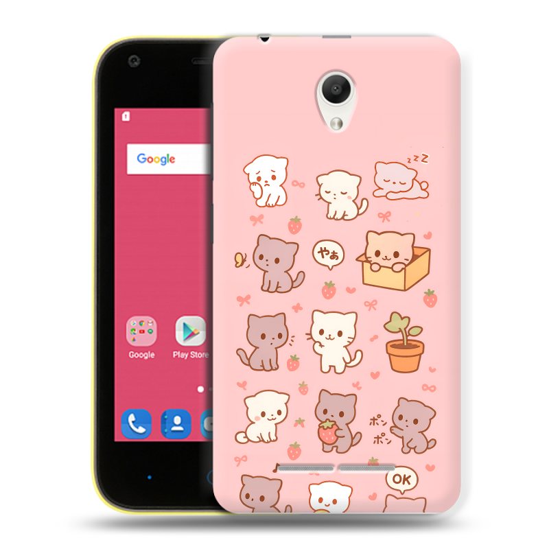 Силиконовый чехол на ZTE Blade L110 с принтом Hello Kitty Хелоу Кити Силиконовый чехол на ZTE Blade L110 с принтом Hello Kitty Хелоу Кити