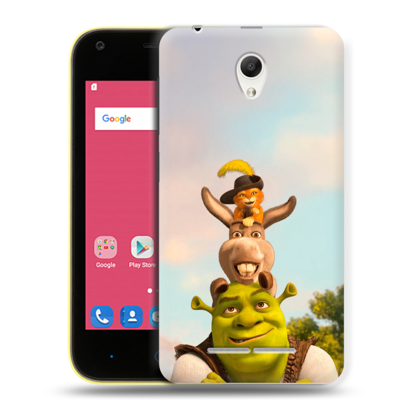 Силиконовый чехол на ZTE Blade L110 с принтом Шрек Shrek Силиконовый чехол на ZTE Blade L110 с принтом Шрек Shrek