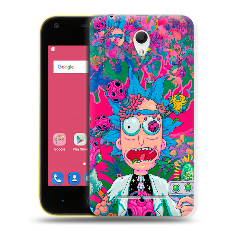 Силиконовый чехол на ZTE Blade L110 с принтом Рик и Морти Rick Morty Силиконовый чехол на ZTE Blade L110 с принтом Рик и Морти Rick Morty