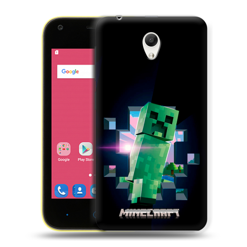 Силиконовый чехол на ZTE Blade L110 с принтом Майнкрафт Minecraft Силиконовый чехол на ZTE Blade L110 с принтом Майнкрафт Minecraft