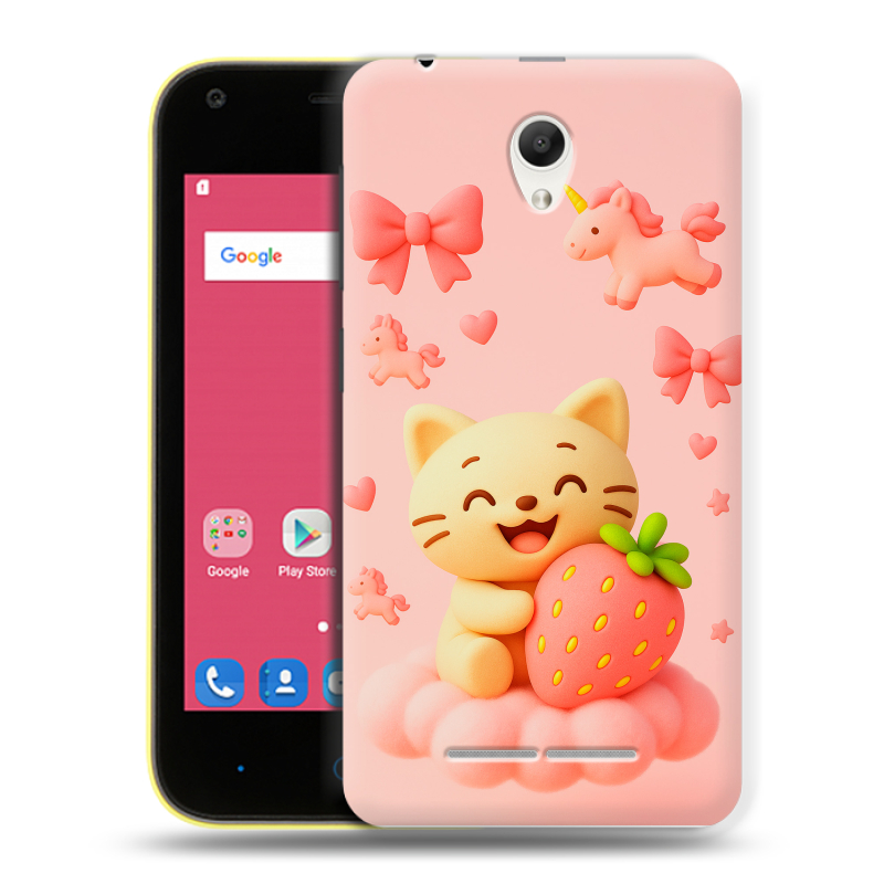 Силиконовый чехол на ZTE Blade L110 с принтом для девочек Силиконовый чехол на ZTE Blade L110 с принтом для девочек