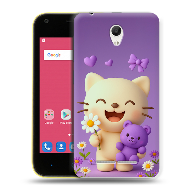 Силиконовый чехол на ZTE Blade L110 с принтом для девочек Силиконовый чехол на ZTE Blade L110 с принтом для девочек