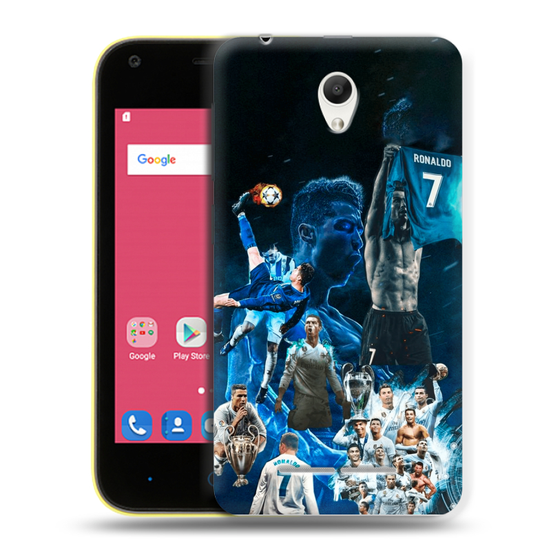 Силиконовый чехол на ZTE Blade L110 с принтом Реал Роналдо Силиконовый чехол на ZTE Blade L110 с принтом Реал Роналдо