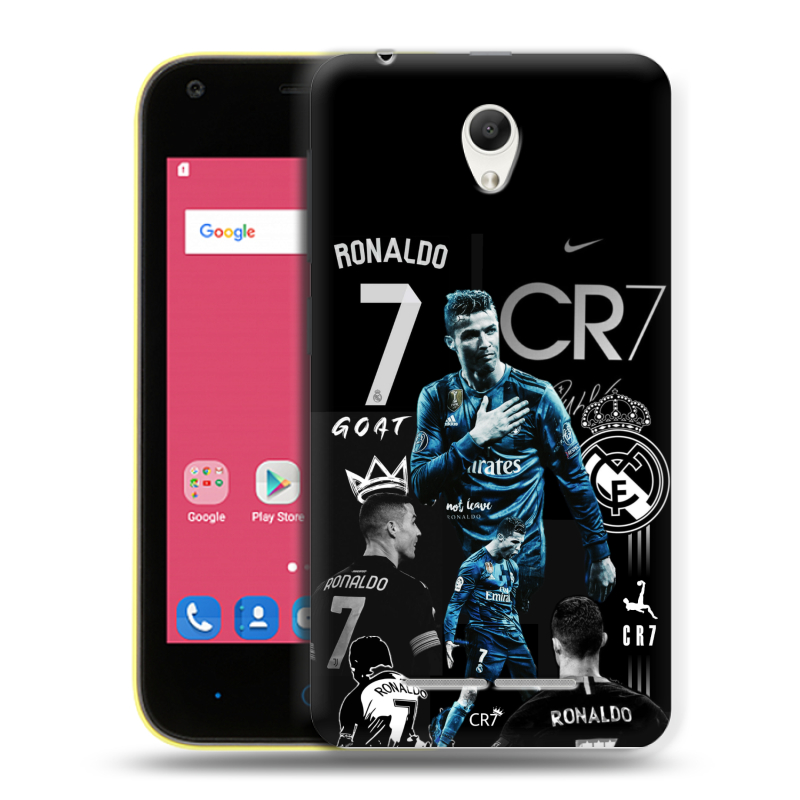 Силиконовый чехол на ZTE Blade L110 с принтом Реал Роналдо Силиконовый чехол на ZTE Blade L110 с принтом Реал Роналдо