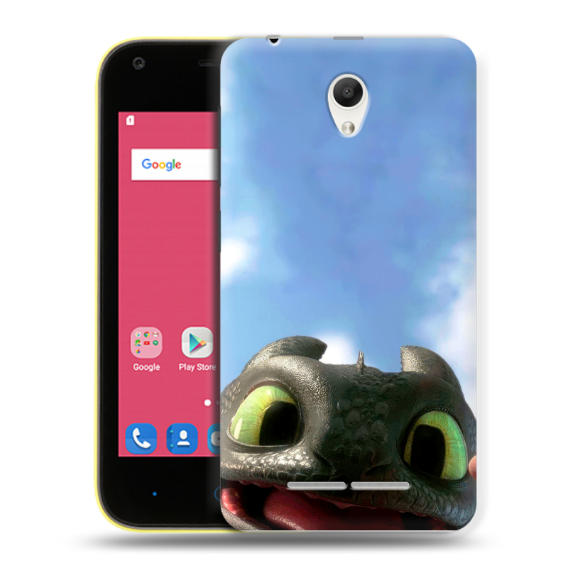 Силиконовый чехол на ZTE Blade L110 с принтом Как приручить дракона Силиконовый чехол на ZTE Blade L110 с принтом Как приручить дракона