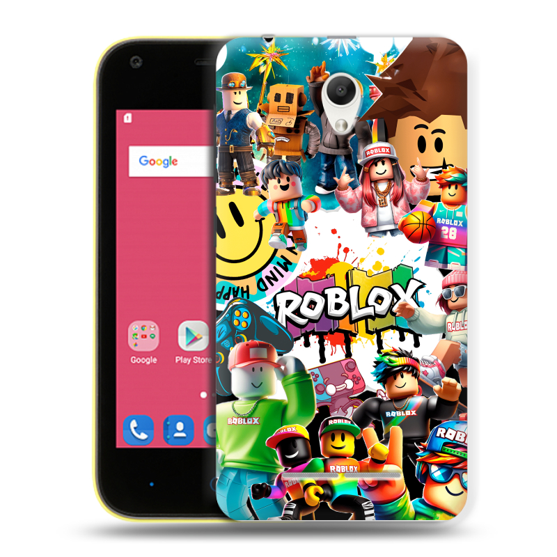 Силиконовый чехол на ZTE Blade L110 с принтом Roblox Роблокс Силиконовый чехол на ZTE Blade L110 с принтом Roblox Роблокс
