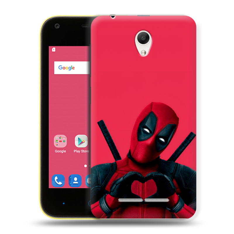 Силиконовый чехол на ZTE Blade L110 с принтом Дедпул Deadpool Силиконовый чехол на ZTE Blade L110 с принтом Дедпул Deadpool