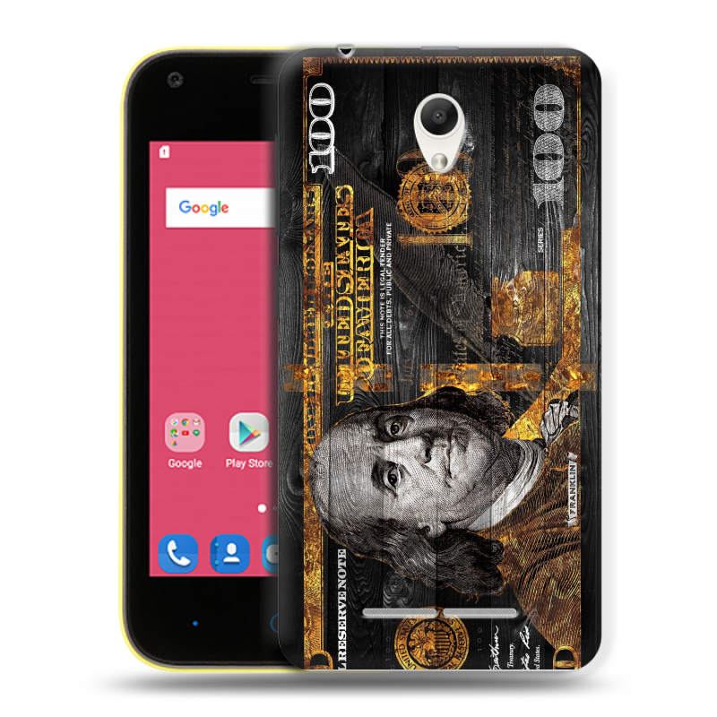 Силиконовый чехол на ZTE Blade L110 с принтом Доллар деньги Силиконовый чехол на ZTE Blade L110 с принтом Доллар деньги