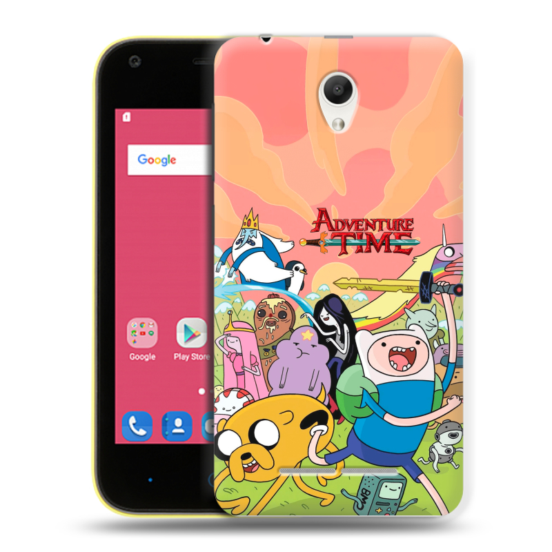 Силиконовый чехол на ZTE Blade L110 с принтом Adventure time Время приключений Силиконовый чехол на ZTE Blade L110 с принтом Adventure time Время приключений