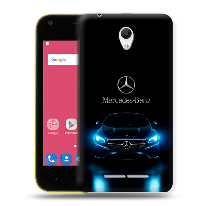 Силиконовый чехол на ZTE Blade L110 с принтом Mercedes Мерседес Силиконовый чехол на ZTE Blade L110 с принтом Mercedes Мерседес