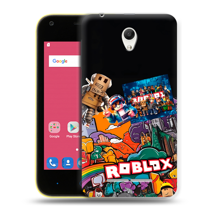 Силиконовый чехол на ZTE Blade L110 с принтом Roblox Роблокс Силиконовый чехол на ZTE Blade L110 с принтом Roblox Роблокс