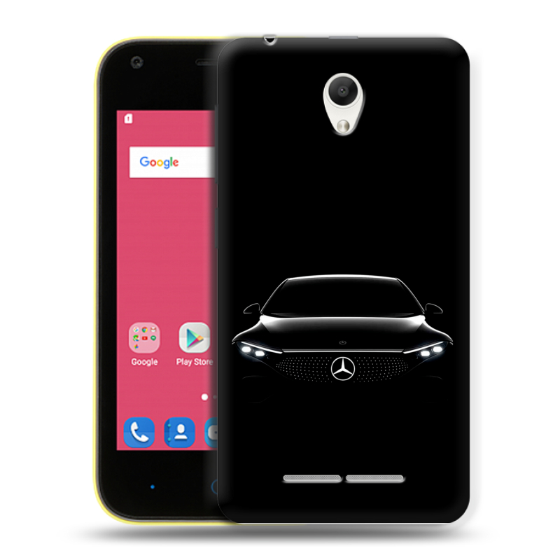 Силиконовый чехол на ZTE Blade L110 с принтом Mercedes Мерседес Силиконовый чехол на ZTE Blade L110 с принтом Mercedes Мерседес