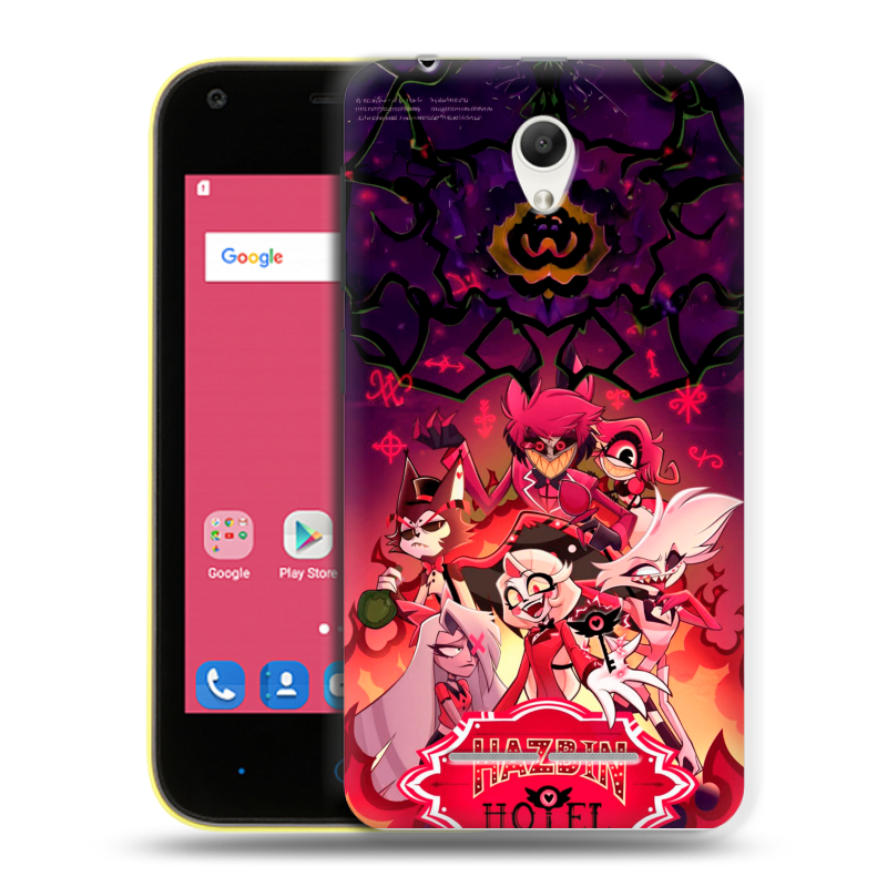 Силиконовый чехол на ZTE Blade L110 с принтом Hazbin Hotel Отель Хазбин Силиконовый чехол на ZTE Blade L110 с принтом Hazbin Hotel Отель Хазбин