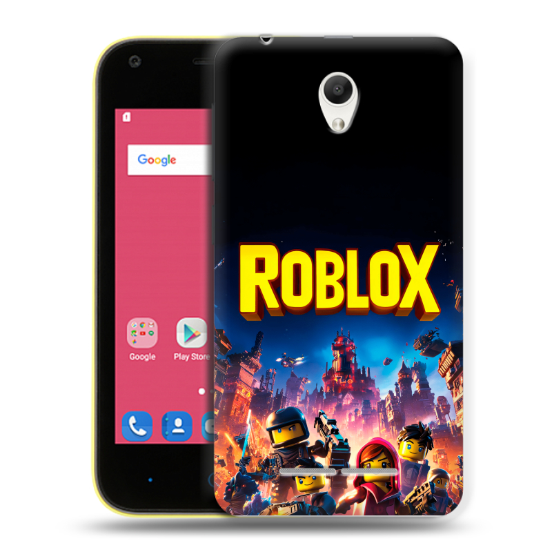 Силиконовый чехол на ZTE Blade L110 с принтом Roblox Роблокс Силиконовый чехол на ZTE Blade L110 с принтом Roblox Роблокс