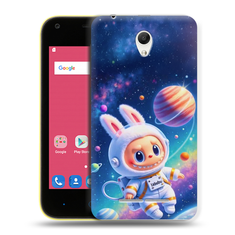 Силиконовый чехол на ZTE Blade L110 с принтом Labubu Лабубу Силиконовый чехол на ZTE Blade L110 с принтом Labubu Лабубу