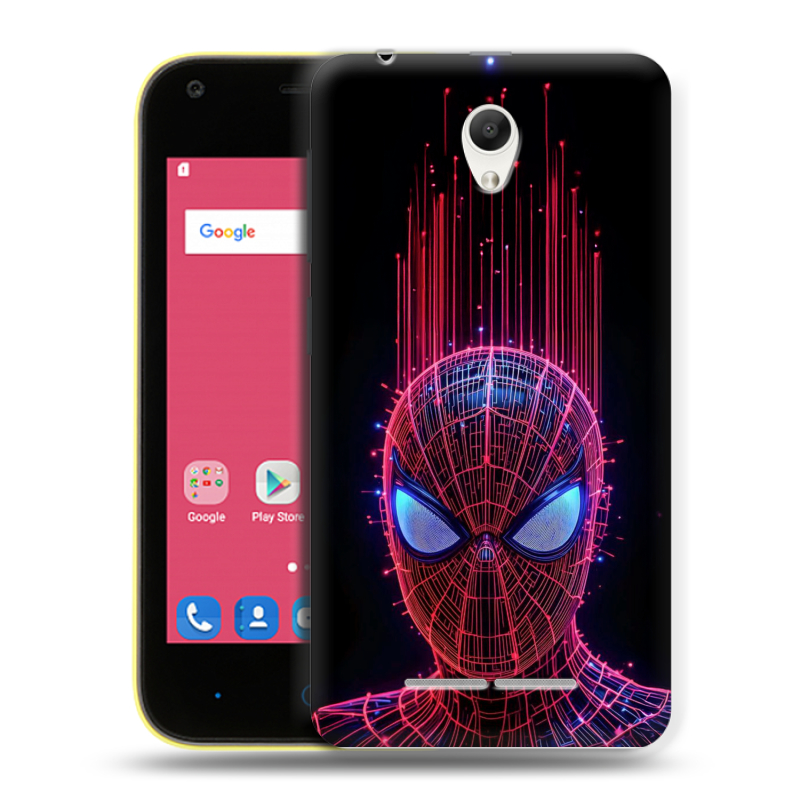 Силиконовый чехол на ZTE Blade L110 с принтом Spiderman Человек паук Силиконовый чехол на ZTE Blade L110 с принтом Spiderman Человек паук