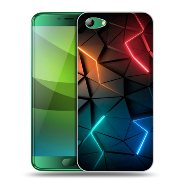 Силиконовый чехол на Elephone S7 с принтом Абстракция неон