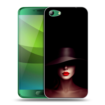 Силиконовый чехол на Elephone S7 с принтом Девушка в шляпе