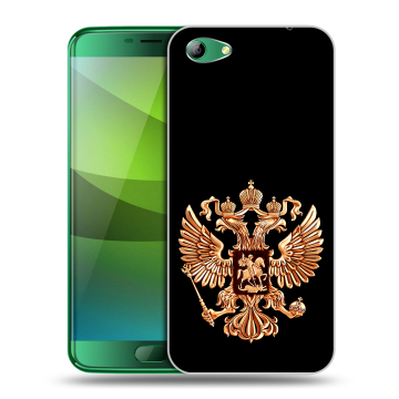 Силиконовый чехол на Elephone S7 с принтом Герб России золотой Силиконовый чехол на Elephone S7 с принтом Герб России золотой
