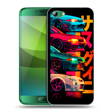 Силиконовый чехол на Elephone S7 с принтом Гоночные машины