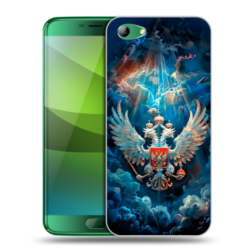 Силиконовый чехол на Elephone S7 с принтом Герб флаг России