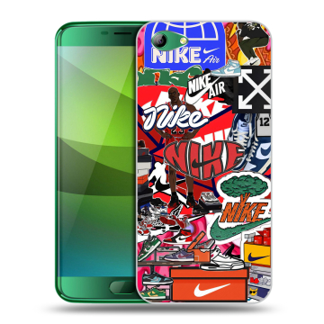 Силиконовый чехол на Elephone S7 с принтом Найк Nike яркий