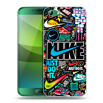 Силиконовый чехол на Elephone S7 с принтом найк nike черный Силиконовый чехол на Elephone S7 с принтом найк nike черный