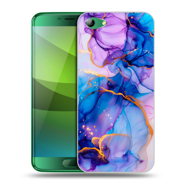 Силиконовый чехол на Elephone S7 с принтом синий мрамор Силиконовый чехол на Elephone S7 с принтом синий мрамор
