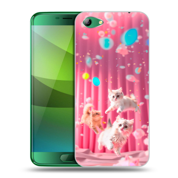 Силиконовый чехол на Elephone S7 с принтом милые котики