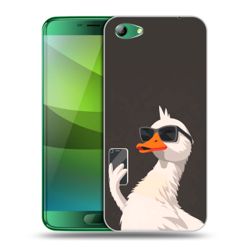 Силиконовый чехол на Elephone S7 с принтом утка в очках