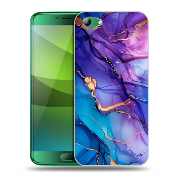 Силиконовый чехол на Elephone S7 с принтом синий мрамор Силиконовый чехол на Elephone S7 с принтом синий мрамор