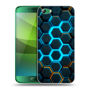 Силиконовый чехол на Elephone S7 с принтом Неоновые соты