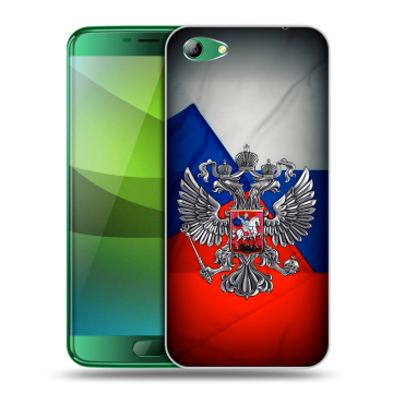 Силиконовый чехол на Elephone S7 с принтом Флаг России Силиконовый чехол на Elephone S7 с принтом Флаг России