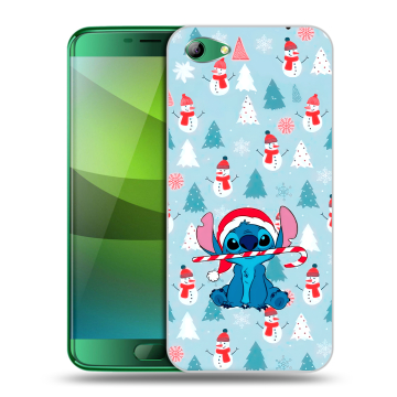 Силиконовый чехол на Elephone S7 с принтом Стич Новый год