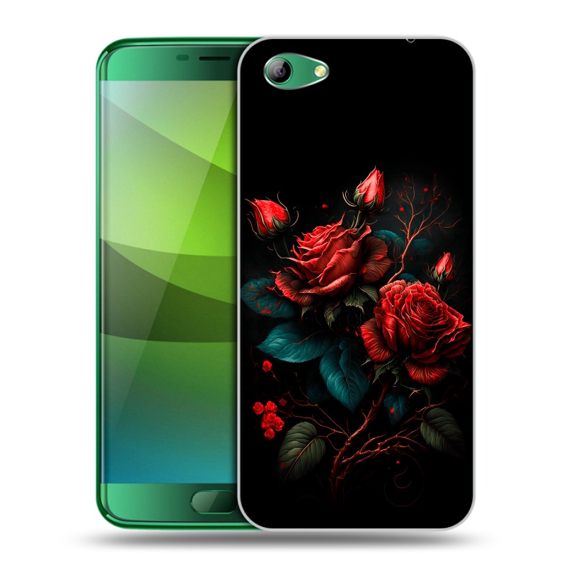 Силиконовый чехол на Elephone S7 с принтом Розы красные Силиконовый чехол на Elephone S7 с принтом Розы красные